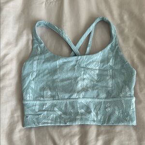 Lululemon - Energy Bra Long-line in Limited Edition Blue Pattern
